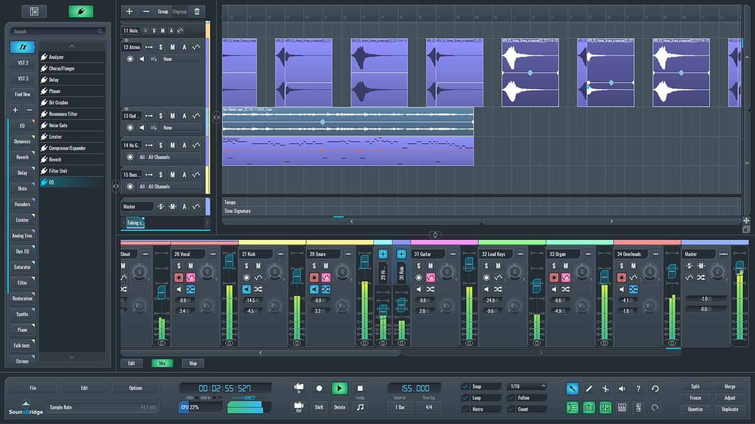 You are looking at an image of the SoundBridge: DAW. This image is dynamic and will change depending on the carousel's state.
